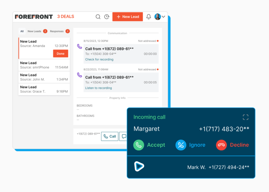 screenshot of how smrtPhone Chrome extension syncs to CRMs