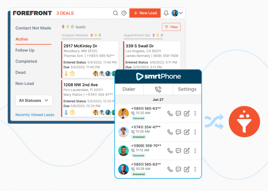 Call logs with smrtPhone in Forefront