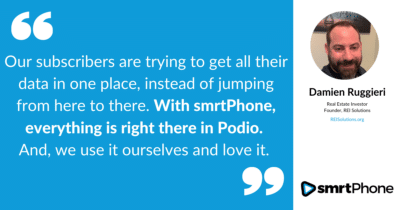 Illustration of Damien ruggieri quote, used in context of smrtPhone services.