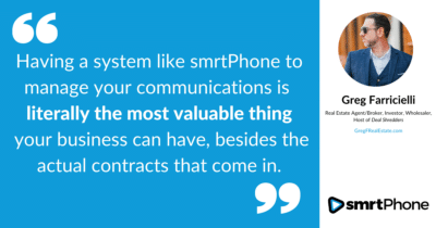 Illustration of Greg f quote, used in context of smrtPhone services.