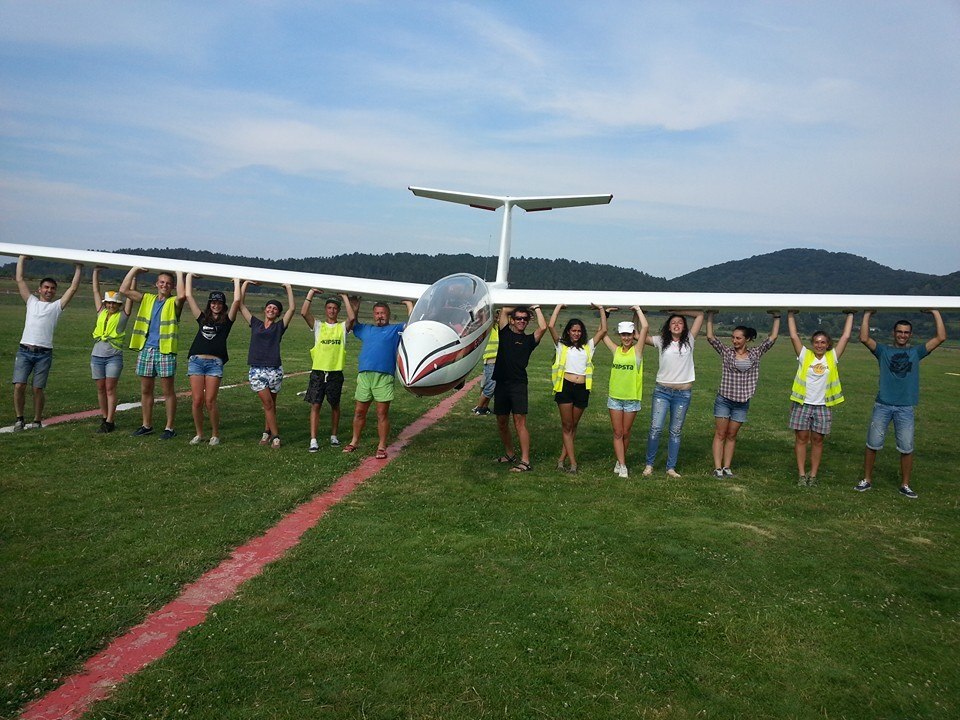 Andy with the glider