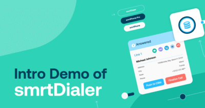 Illustration of Smrtdialer demo video cover, used in context of smrtPhone services.