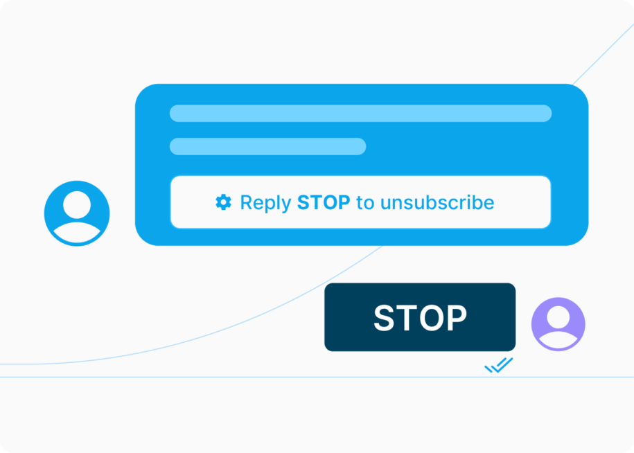 Graphic representation of SMS Footers feature