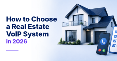 Real estate agent choosing a real estate VoIP system connected to a CRM