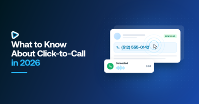 Sales rep clicking a phone number inside a CRM record to start a call
