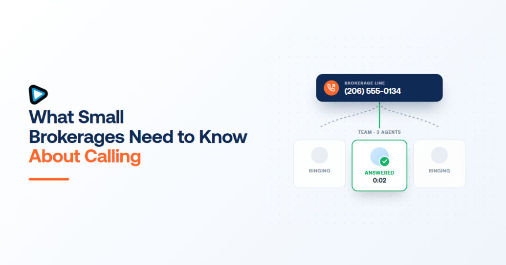 One brokerage line routing an incoming lead to whichever agent is available